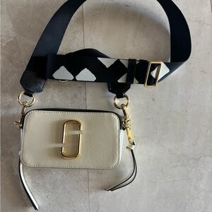 Marc Jacobs Cream and Black Crossbody Bag
